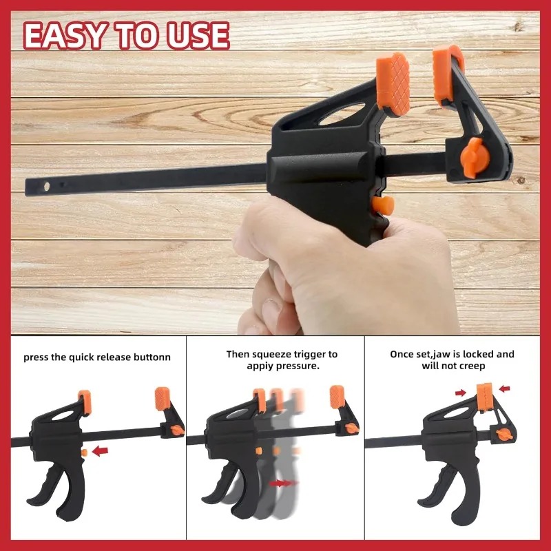 4-дюймовый быстрозажимной F-об – обзор и цена Woodworking Z Clips